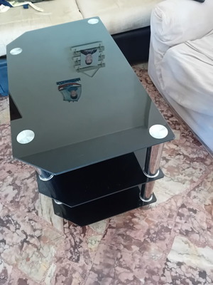 3-tier glass TV stand