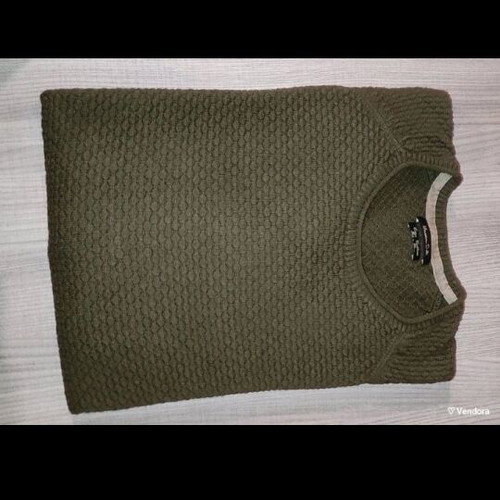 Men's cotton cashmere shirt Massimo Dutti like new, khaki, XL