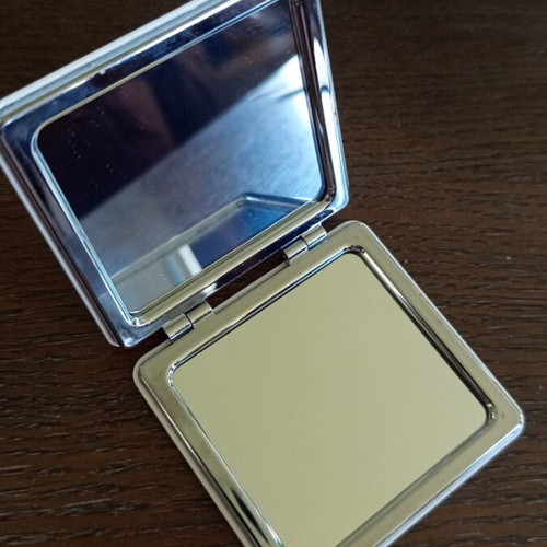 Compact Mirror new with blue floral pattern