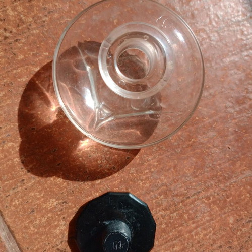 Rare Antique Narcisse Noir Caron 1911 jar used with crystal lid