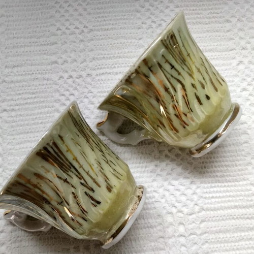 Vintage porcelain coffee cups set of 4 from Bulgaria like new