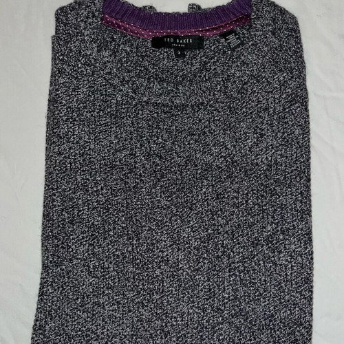 Ted Baker slim fit sweater, size M, black and grey