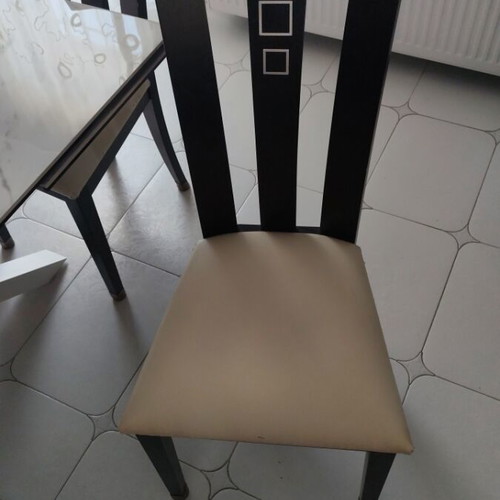 Dining chairs like new, set of 6, wood