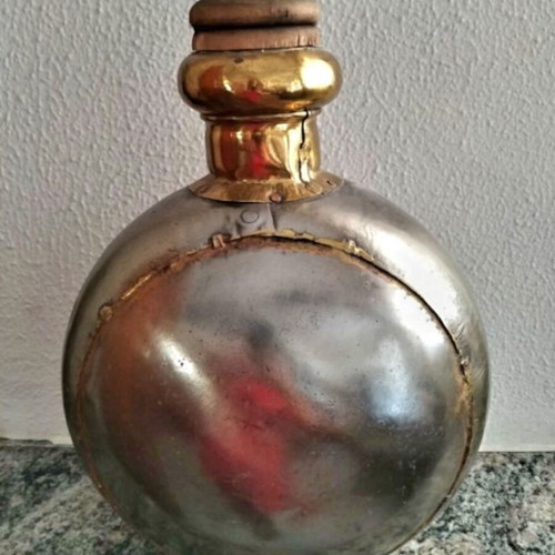 Decorative large flask made of alpaca, like new