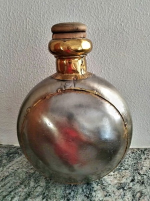 Decorative large flask made of alpaca, like new