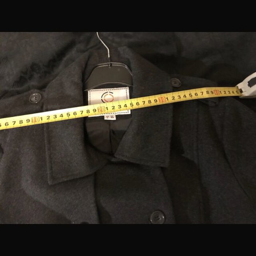 Covert Overt wool double-breasted charcoal women's coat, size L 40