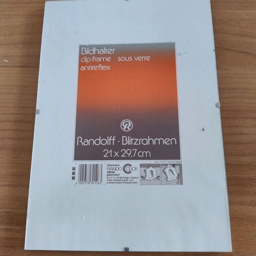 Set of 2 glass photo frames new 21x29.7 cm