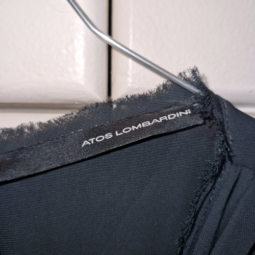 Atos Lombardini dress used, small, dark green-blue