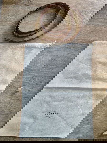  Sezane Dustbag thiki apothikefsis & dermatino louri