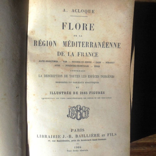 Flora of France Flore De La Région Méditerranéenne De La France 1904