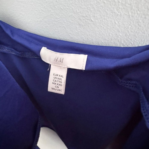 H&M elastic bodysuit, blue, XXL