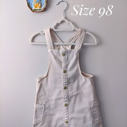 Girl Dress Salopette used, beige, size 92 for 3 years old