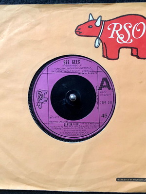 Bee Gees Stayin' Alive βινύλιο 7", 45 RPM, single μεταχειρισμένο, pop