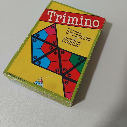 Trimino board game used, Desyllas editions vintage 1986