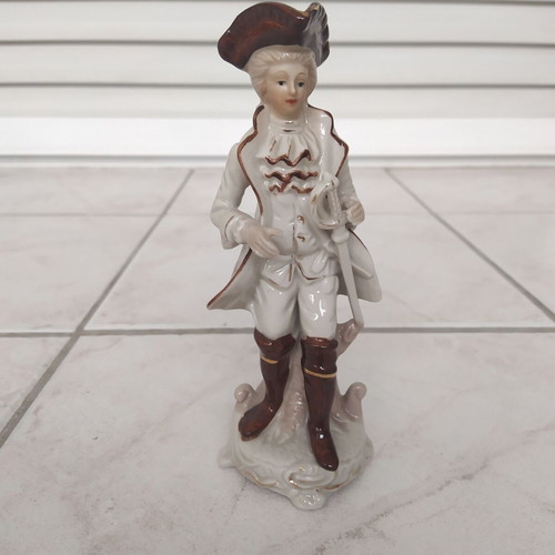 Vintage figurine of young high society man like new, height 18 cm