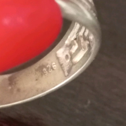 Silver 925 ring ancient Greek style with meander design new