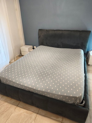 Double bed used with storage space, Greek made 160x200