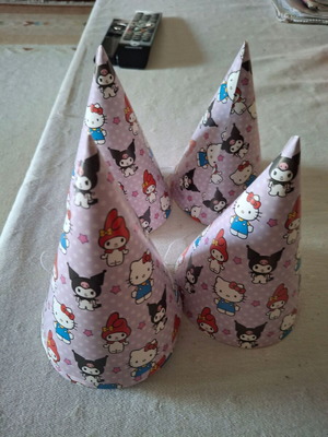 Καπελάκια πάρτι Hello Kitty, πακέτο 6 τεμ.