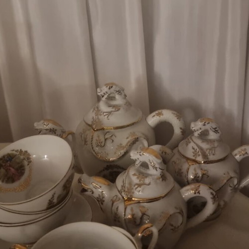 Tea set used 15 pcs Japanese porcelain with geisha cups