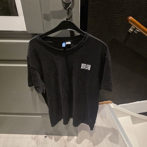 H&M men's black T-shirt, size M, 100% cotton