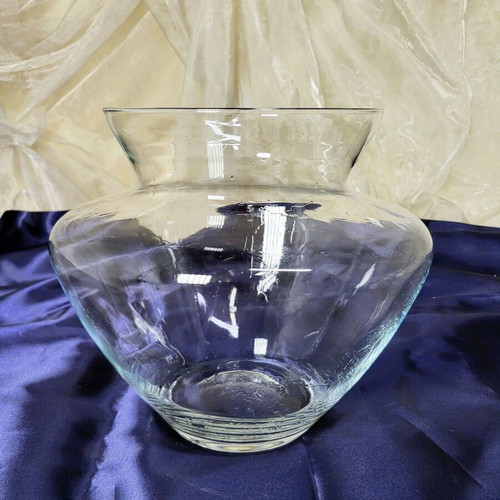 Large Glass Decorative Vase Amphora like new, height 28cm