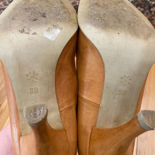 Vintage Ormes leather heels used, size 38, brown