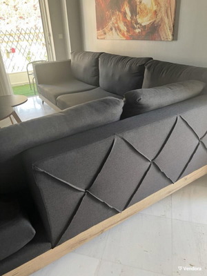 Corner sofa Garden model by Eurosofa like new, dark anthracite