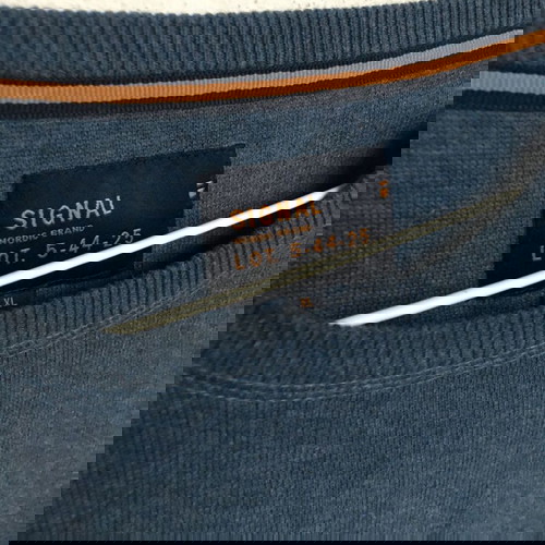 Signal син пуловер XL от 100% органичен памук като нов