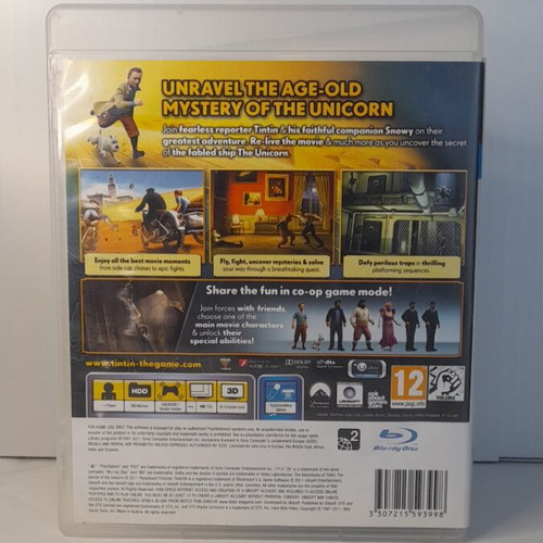 The Adventures of Tintin The Secret of the Unicorn PS3 game
