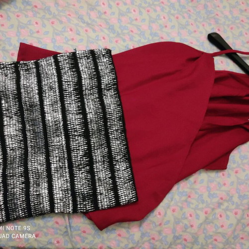 Asymmetric blouse set with mini skirt like new