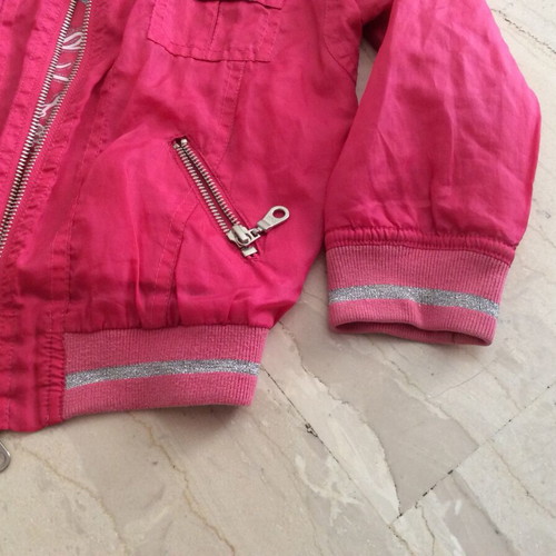 Girls' jacket used, pink, cotton lining, size 4-5 years