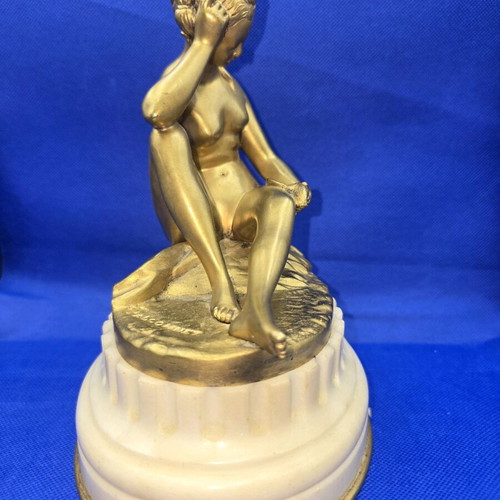 French Bronze Sculpture Falconnet 19th Century like new