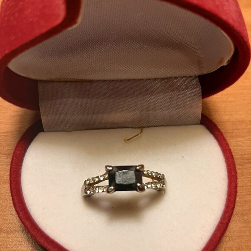 Ring with black stone No 62 like new