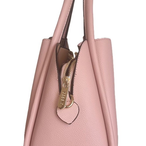 BESSIE Pink Handbag with Gold Details New