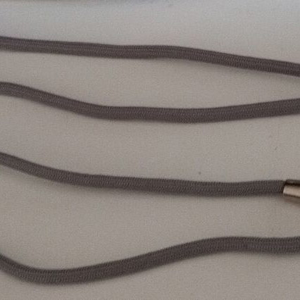 Mobile phone case lanyard new, gray with silver metal details