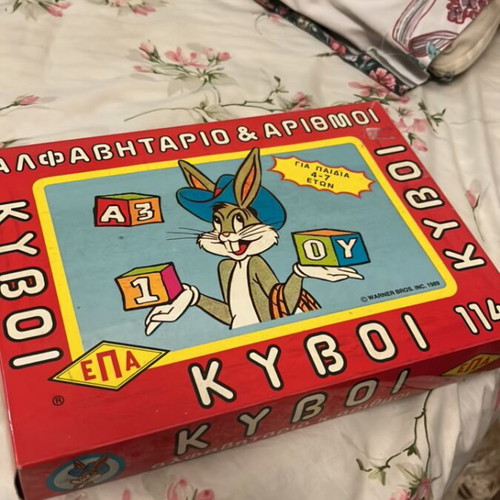 Retro Board Game EPA 1989 - Cubes 114: Alphabet & Numbers Bugs Bunny Warner Bros