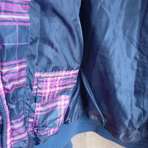 Admiral plaid women's jacket Large like new with hood and fur
