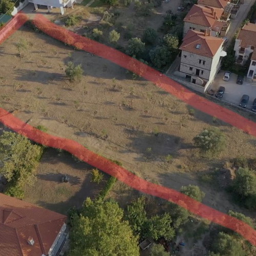 Land 2,500 sqm corner plot in Psakoudia Halkidiki, buildable