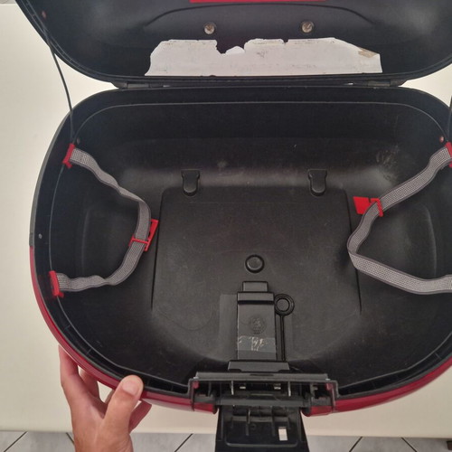 Givi Maxia 3 (E55) Motorcycle Top Case 55lt used with rack and backrest