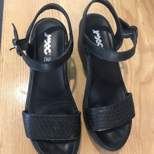 Imac Anatomical Leather Sandals Like New, Black, Size 36