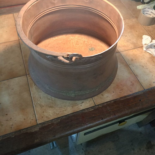 Traditional copper kazan new from dowry
