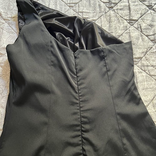 Satin women's dress like new, black, size L
