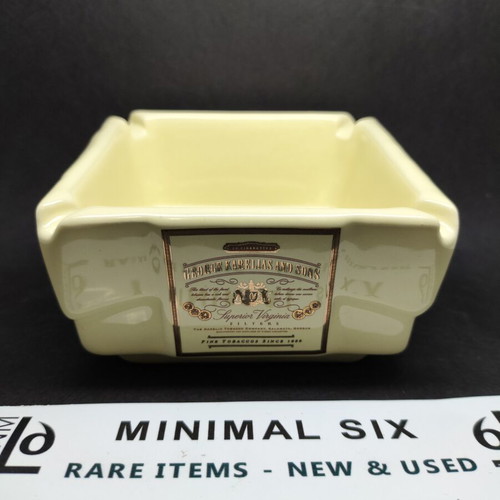 Karelias Ceramic Ashtray like new with classic gold tones