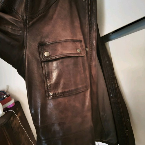 Authentic Corty Bennett leather jacket like new, brown, size large