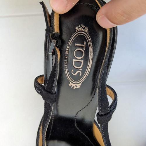 Tods suede pumps used, size 38.5, black