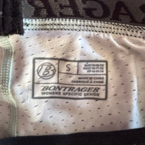 Bontrager cycling shorts, size S, black and white
