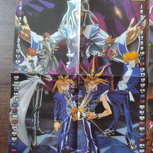 Yu-Gi-Oh! Retro Poster Calendar Set 3 Pieces 2004, like new