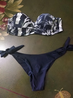 Swimsuit set used, brazilian bottom, size medium