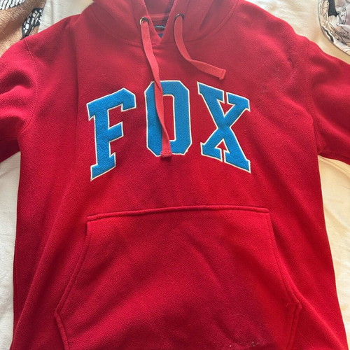 Fox hoodie size M like new, red