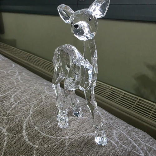 Vintage decorative deer like new made of plexiglass or resin